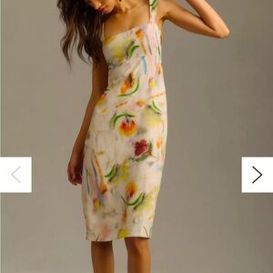 Klass Jonkman for Pilcro Anthropologie Floral Multicolor Linen dress, XS